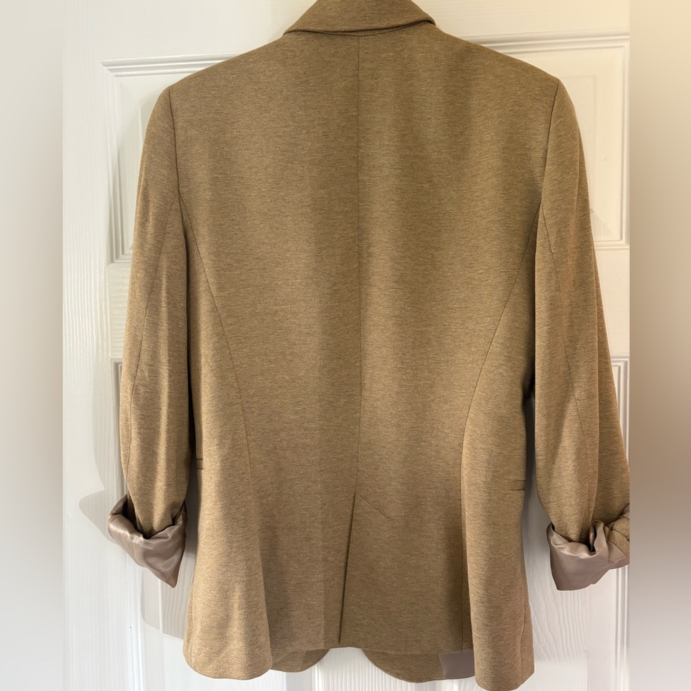 Zara Basic One Button Casual Blazer Jacket in Tan… - image 3